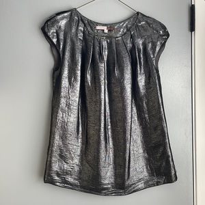 Lela Rose silver top; size 2